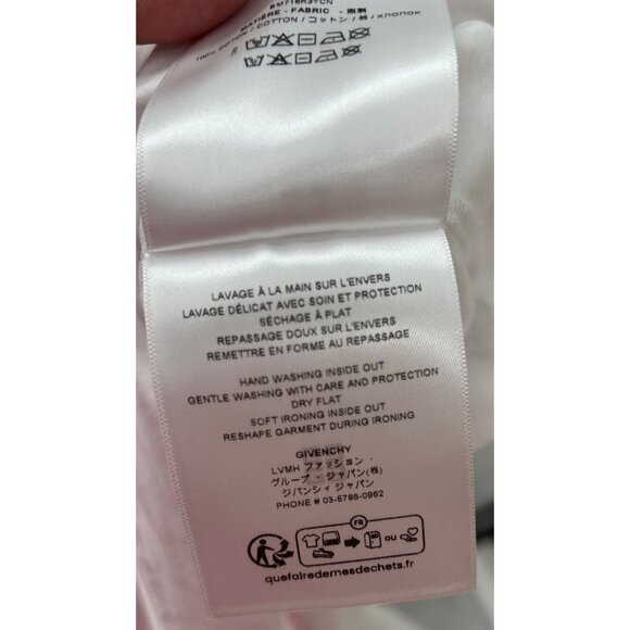 Givenchy Mens White Cotton Short Sleeve T-Shirt Mesh Underarm Detail Size Large - Picture 12 of 16
